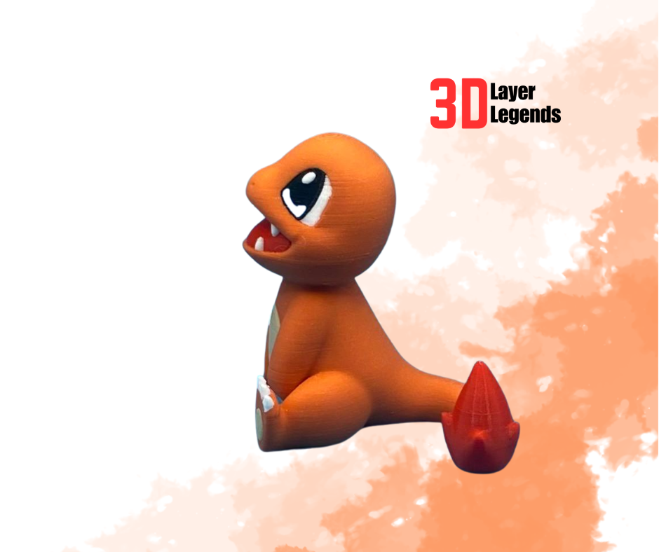 3D Printed Pokemon - Charmander Side