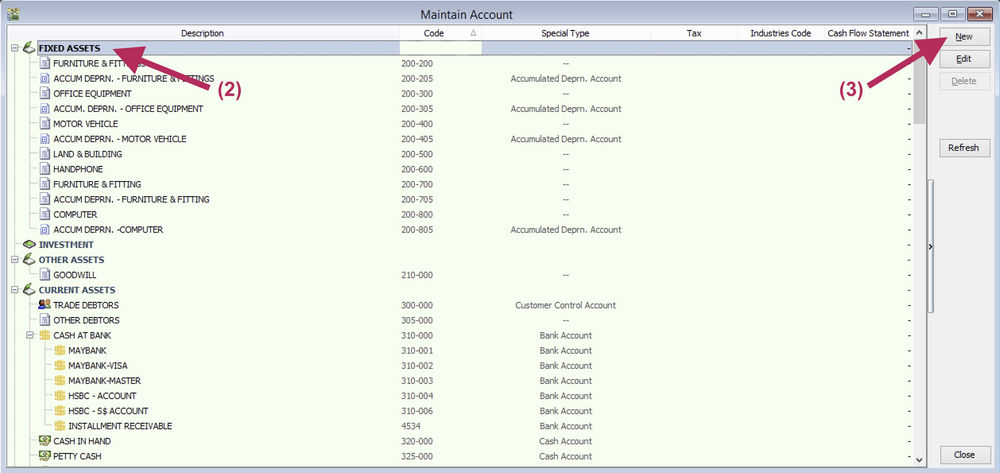 Adding New Chart of Accounts | SQL Account