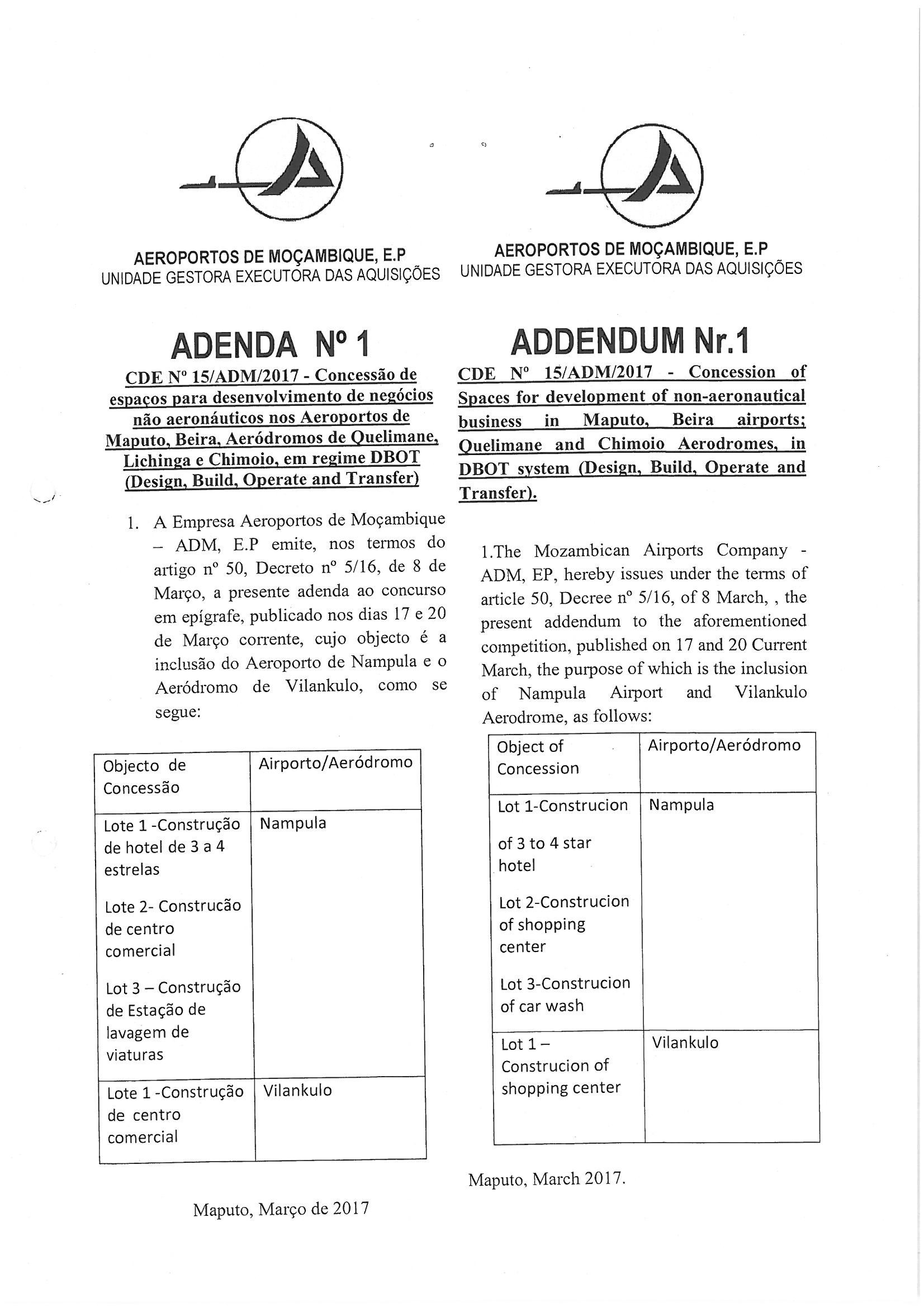 ADENDA 01 - CDE Nº 15/ADM/2017 - Concessão de espaços content media