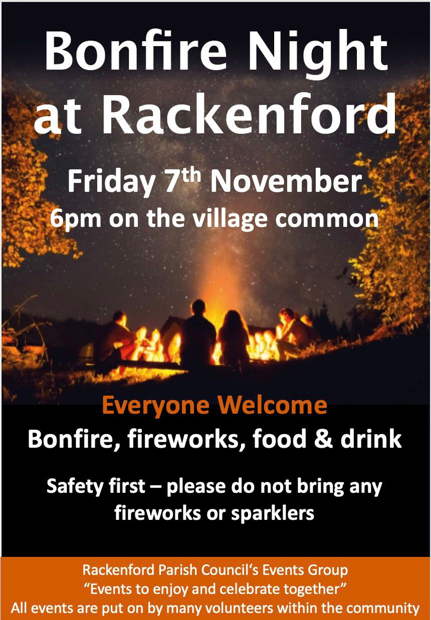 Rackenford Bonfire Night (7th November)
