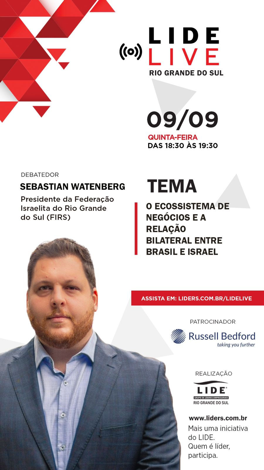 LIDE LIVE: O ecossitema de negócios e a relação bilateral entre Brasil e Israel