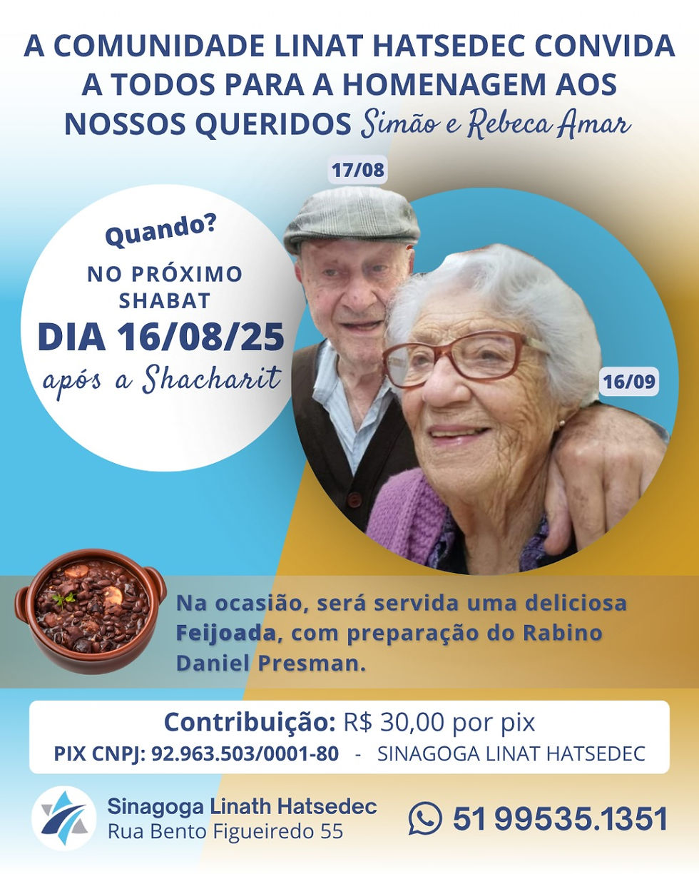 Homenagem ao nossos queridos Simão e Rebeca Amar