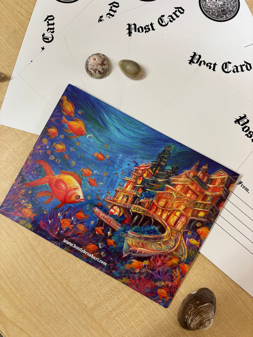 Thumbnail: Aquatic Beauty: Castle in the Deep Blue Postcard