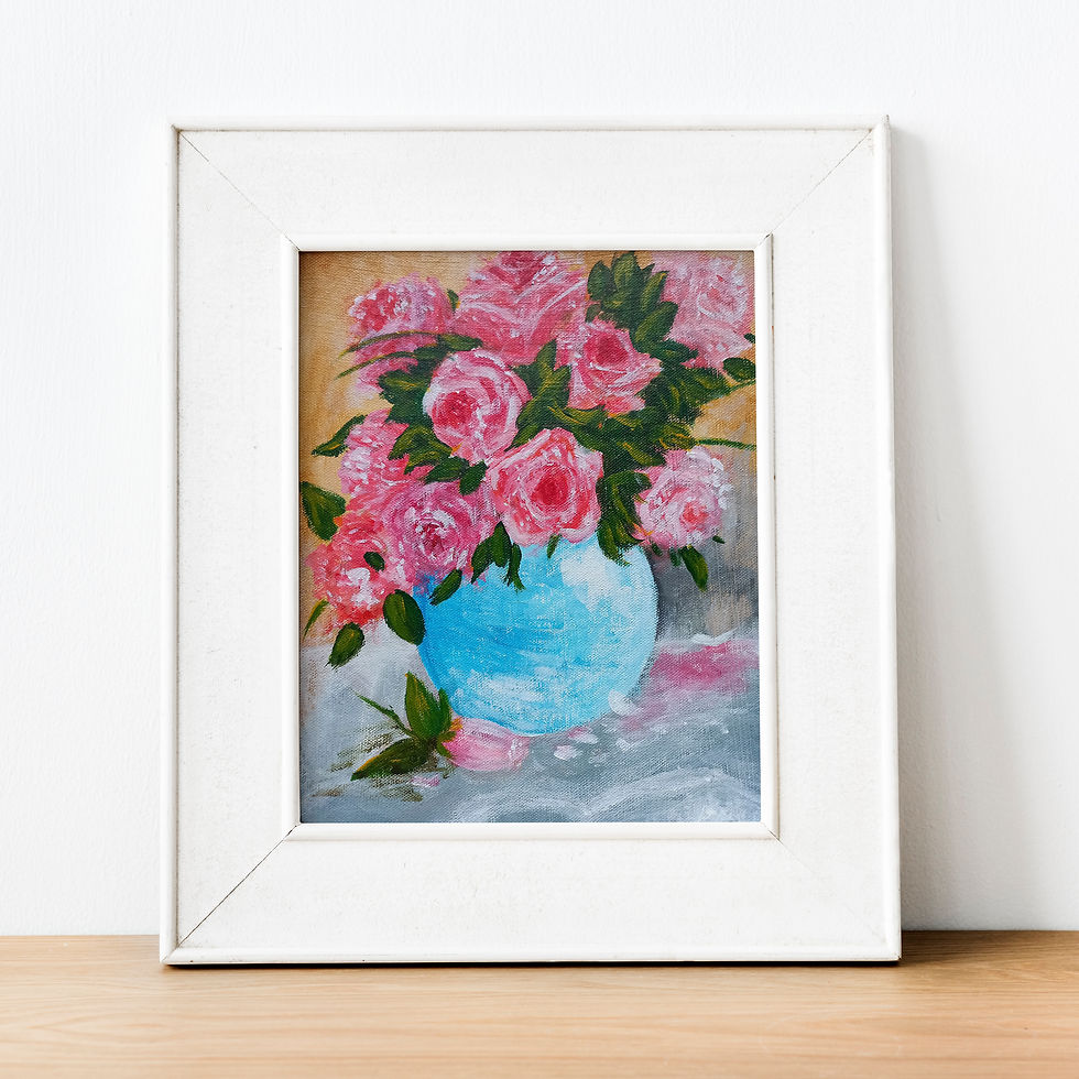 Thumbnail: Blushing Blooms: Pink Roses Delight