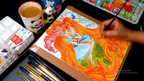 lady lovely locks watercolor painting art vlog.jpg