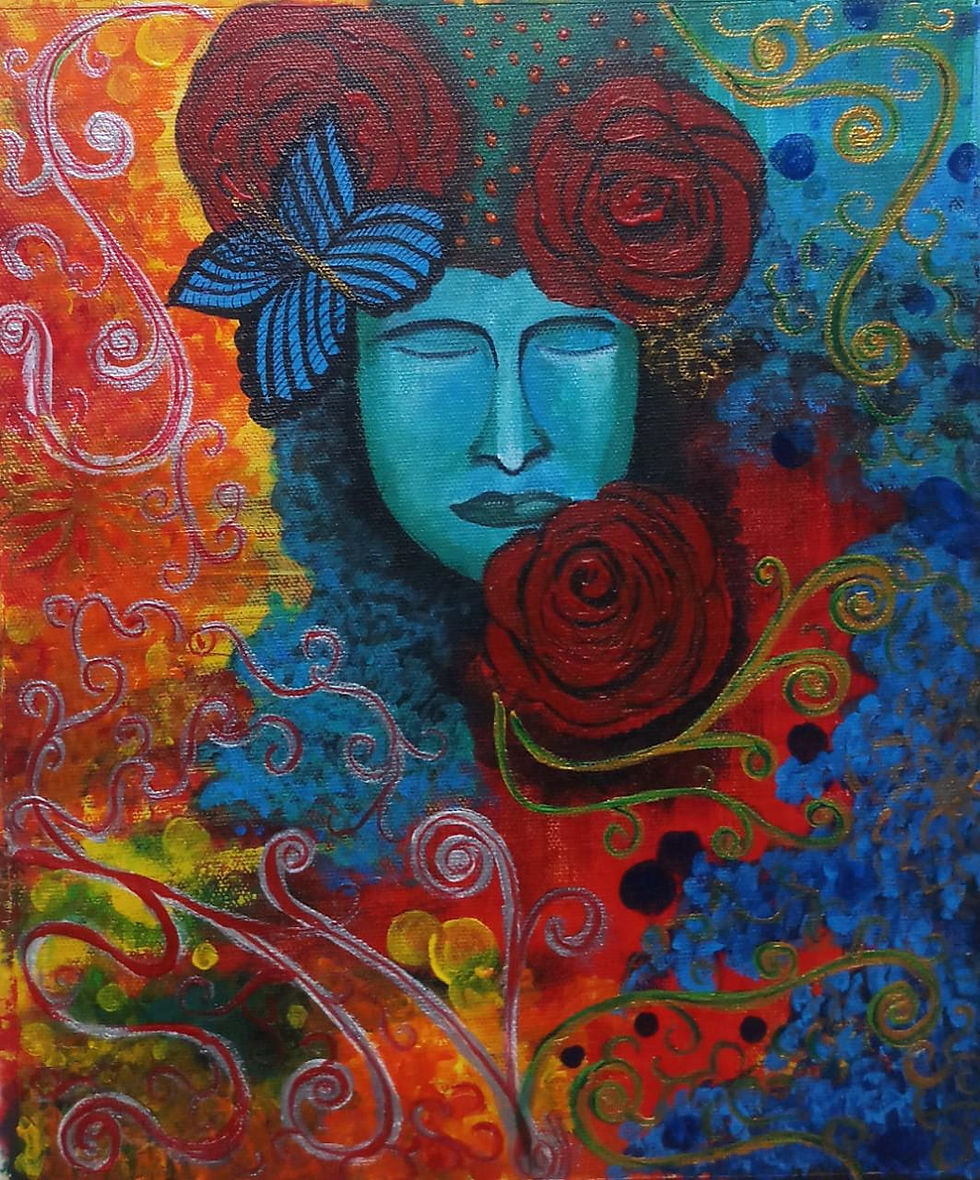 Thumbnail: Crimson Blossom: The Serene Buddha