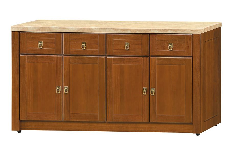 縮圖：C434-01 半實木石面餐櫃