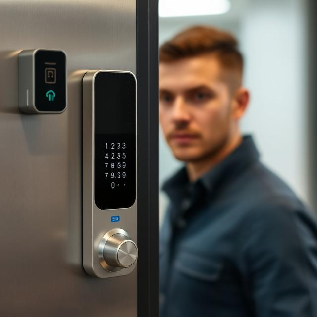 A smart lock that has facial and other bio-metrics to lock and unlock the door.