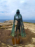 English Castle - Tintagel Castle Gallos Statue by VentureVerse
