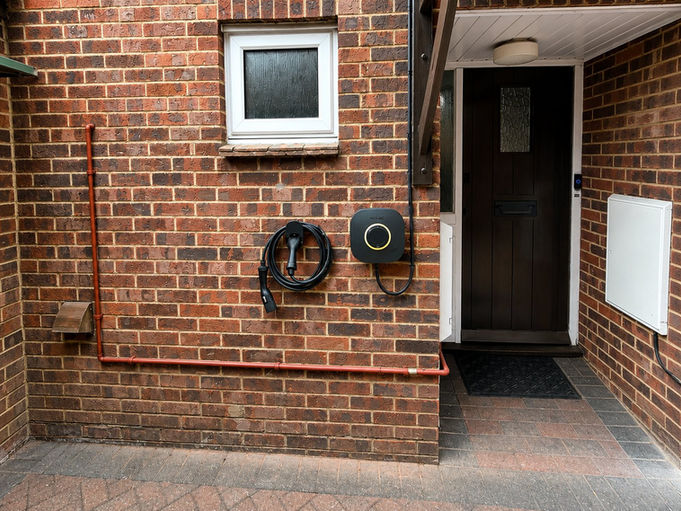 Rolec home EV charger installed by OB Electrical in Poole