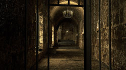 The Red Necklace: Prison corridor