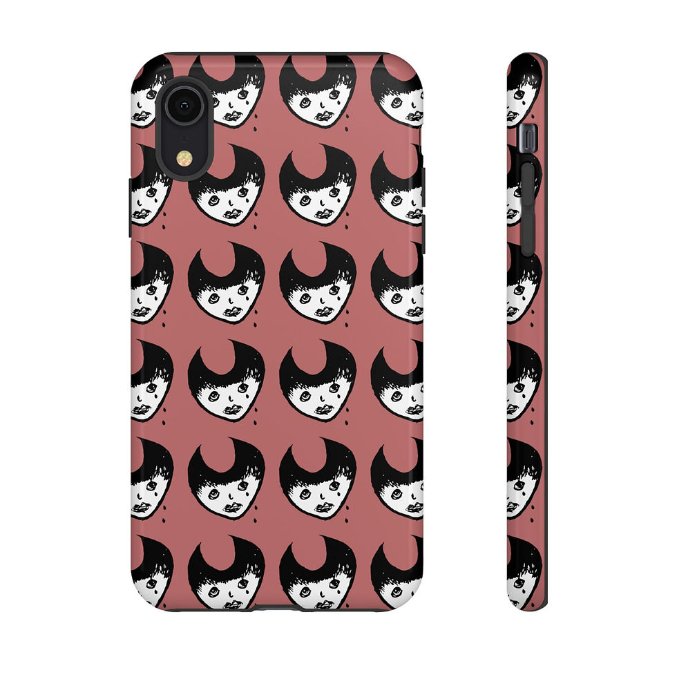 Thumbnail: Sad Lil' One Retro Demon Phone Case