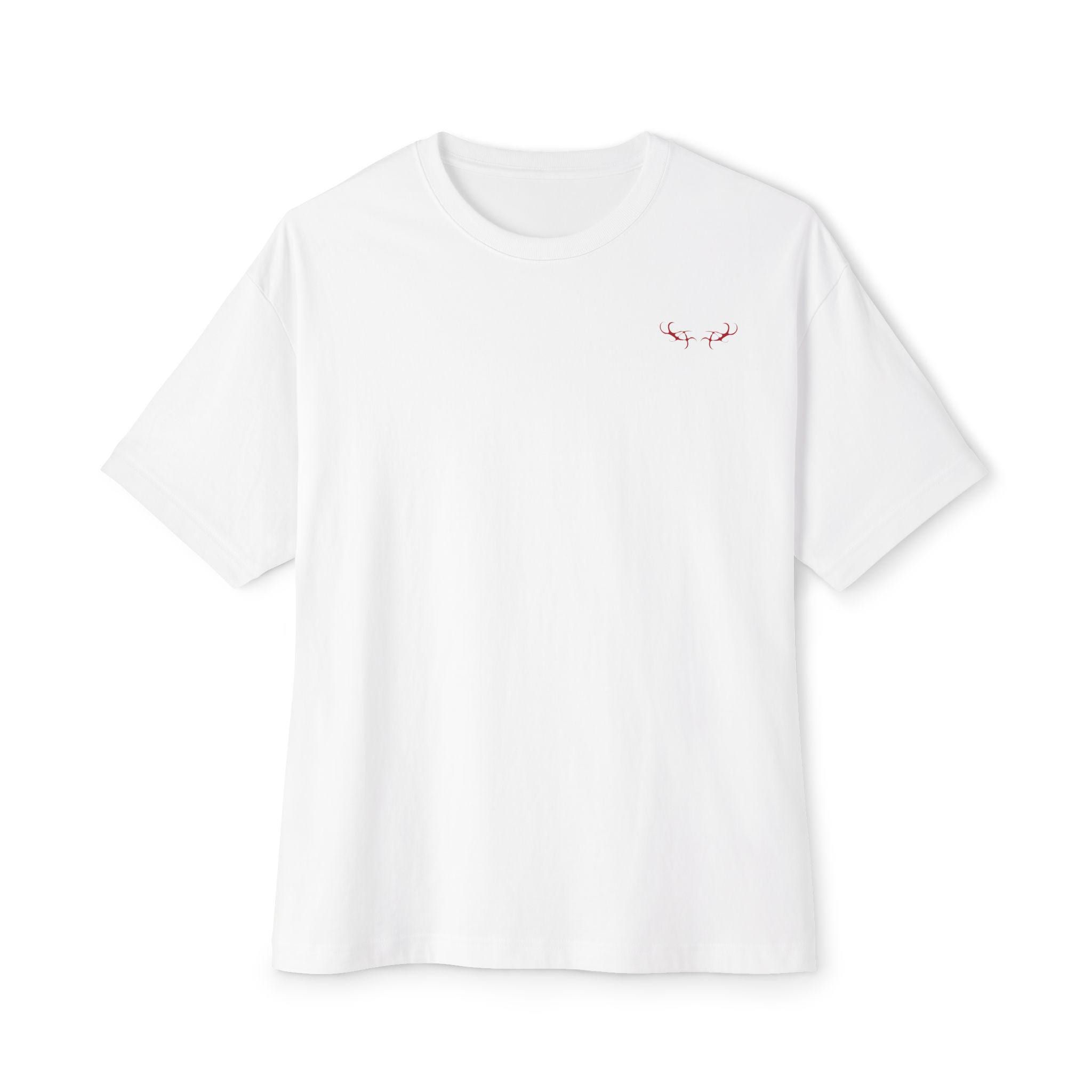 Winged Eyes Embroidered Tee — Oversized Boxy T‑Shirt