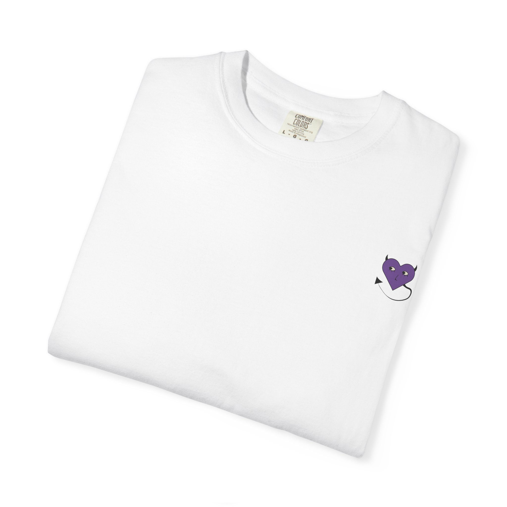 Not Today, Satan Embroidered Purple Heart Tee