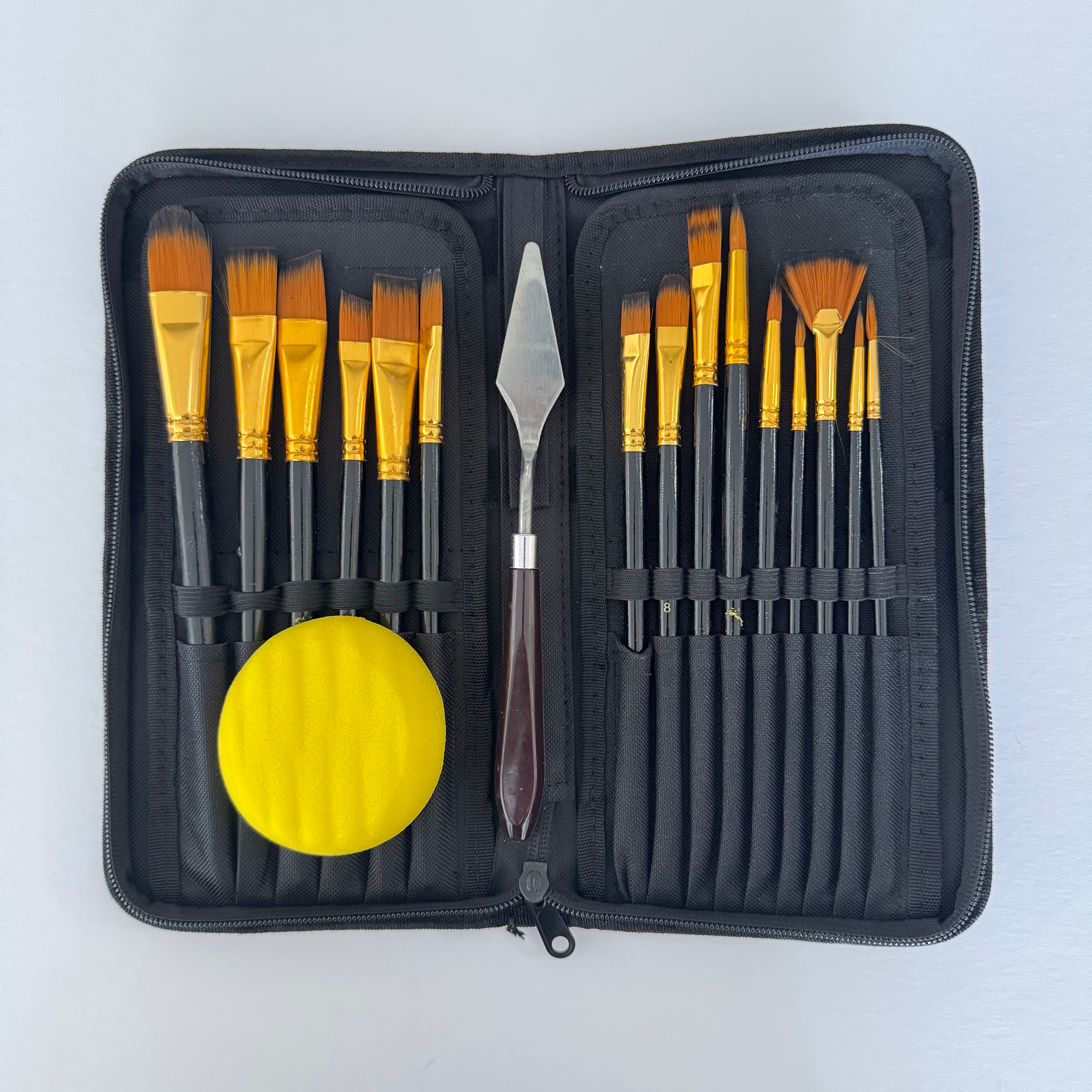 Paint brush set in case