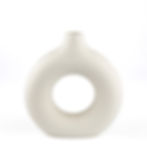 Design Vase Donut, Groß, in weiß.