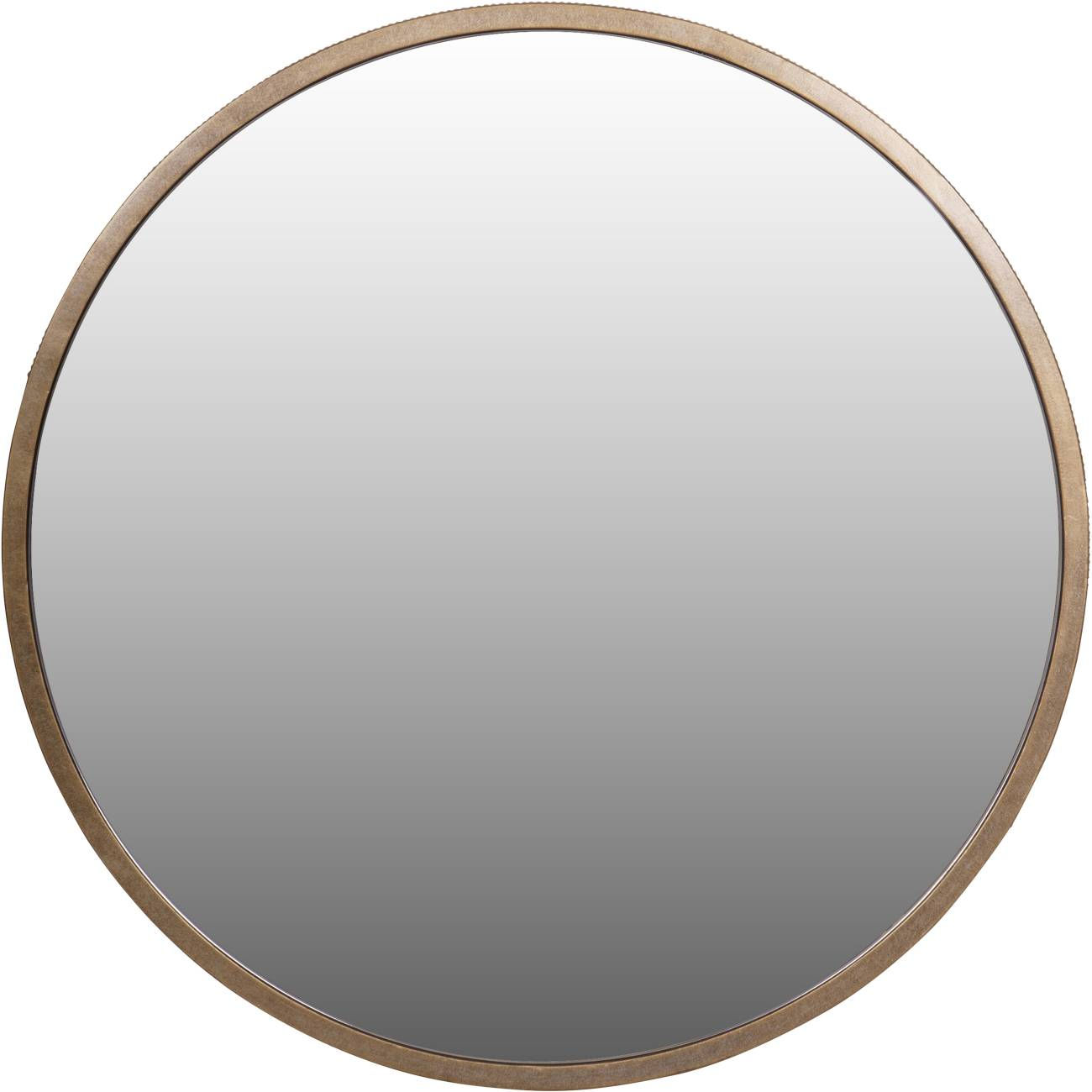Belvedere Aged Gold Round Mirror 80x80cm