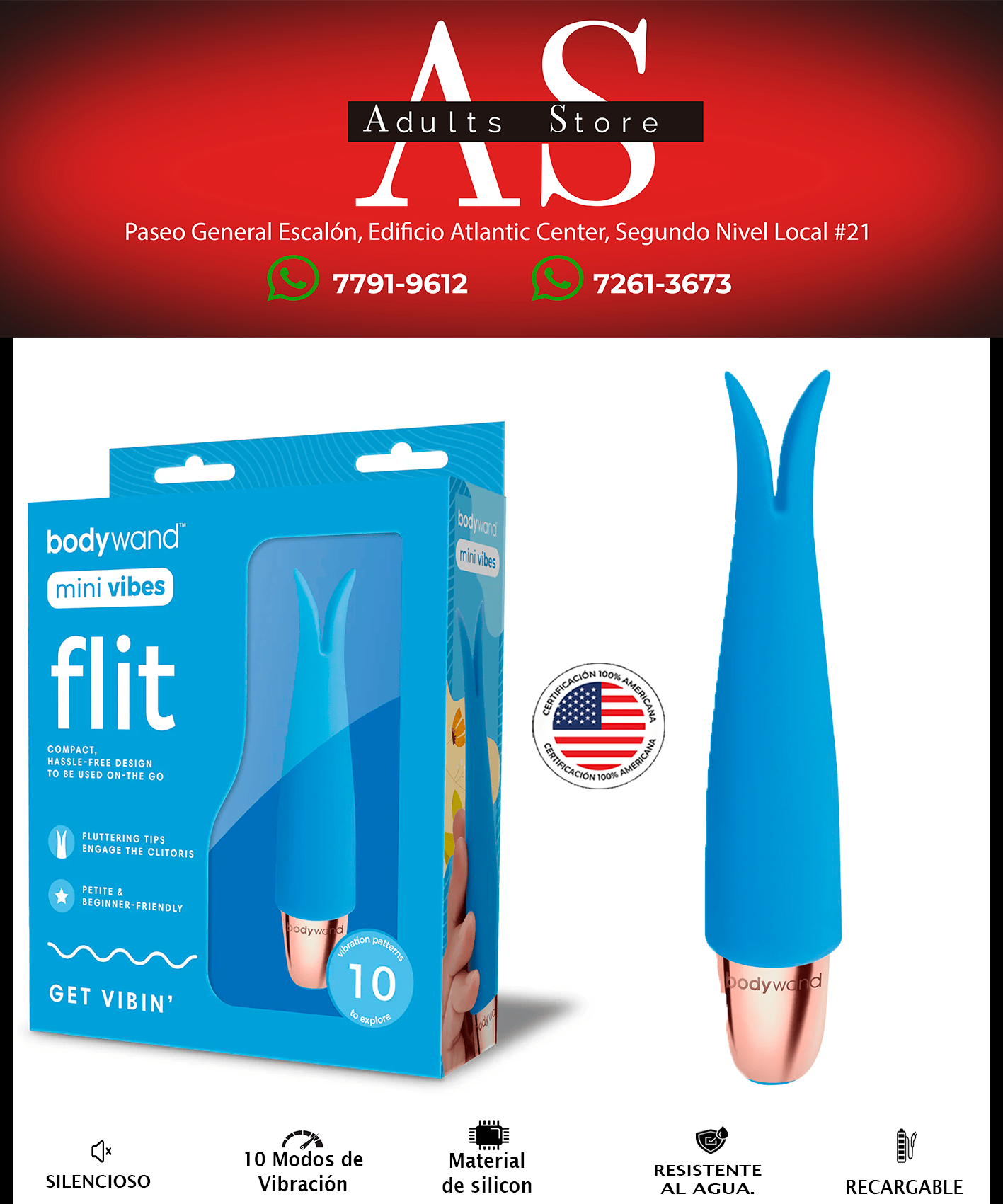Estimulador Clitoral Bodywand Flit