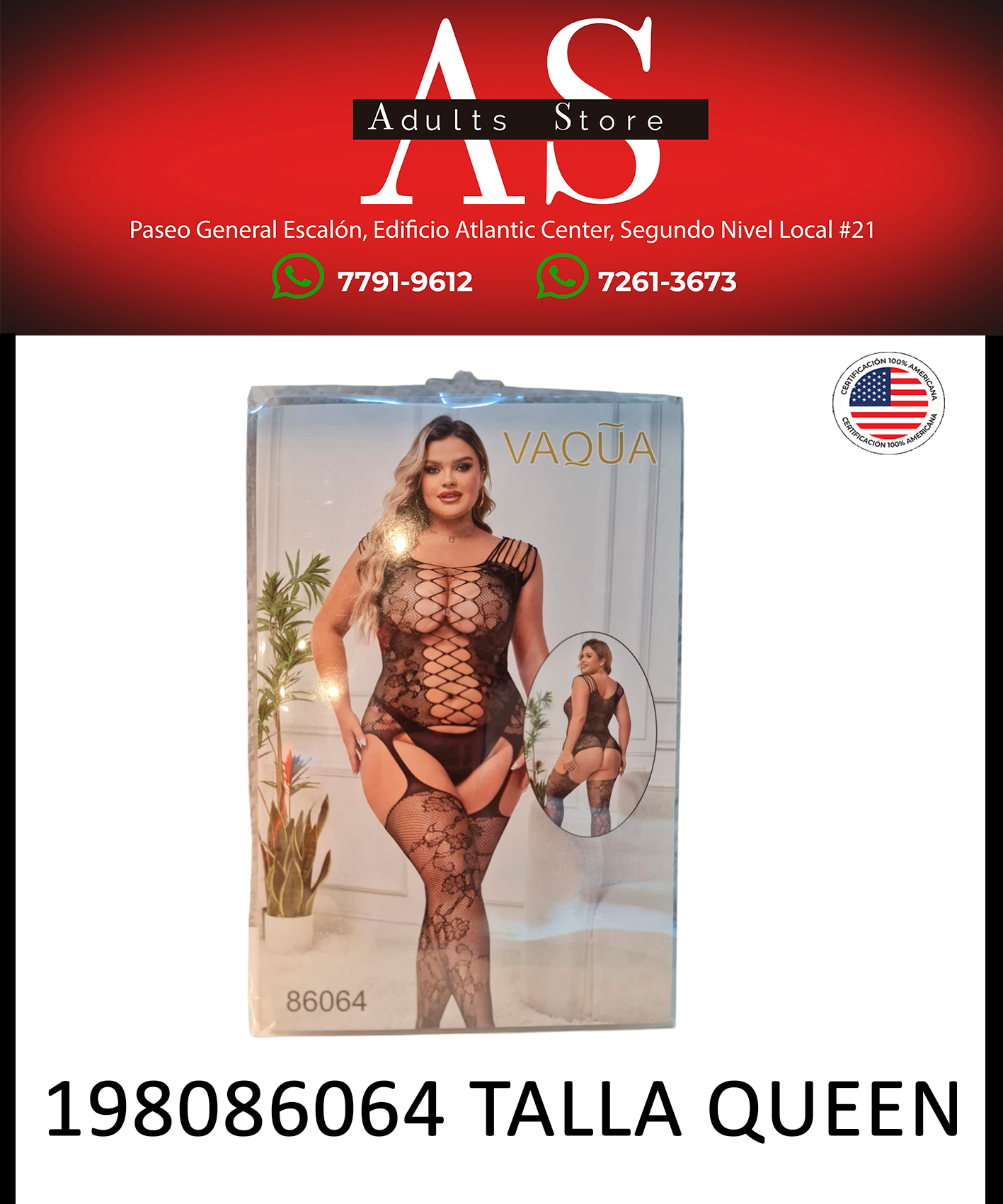 Lenceria Vaqua 198086064 Talla Queen