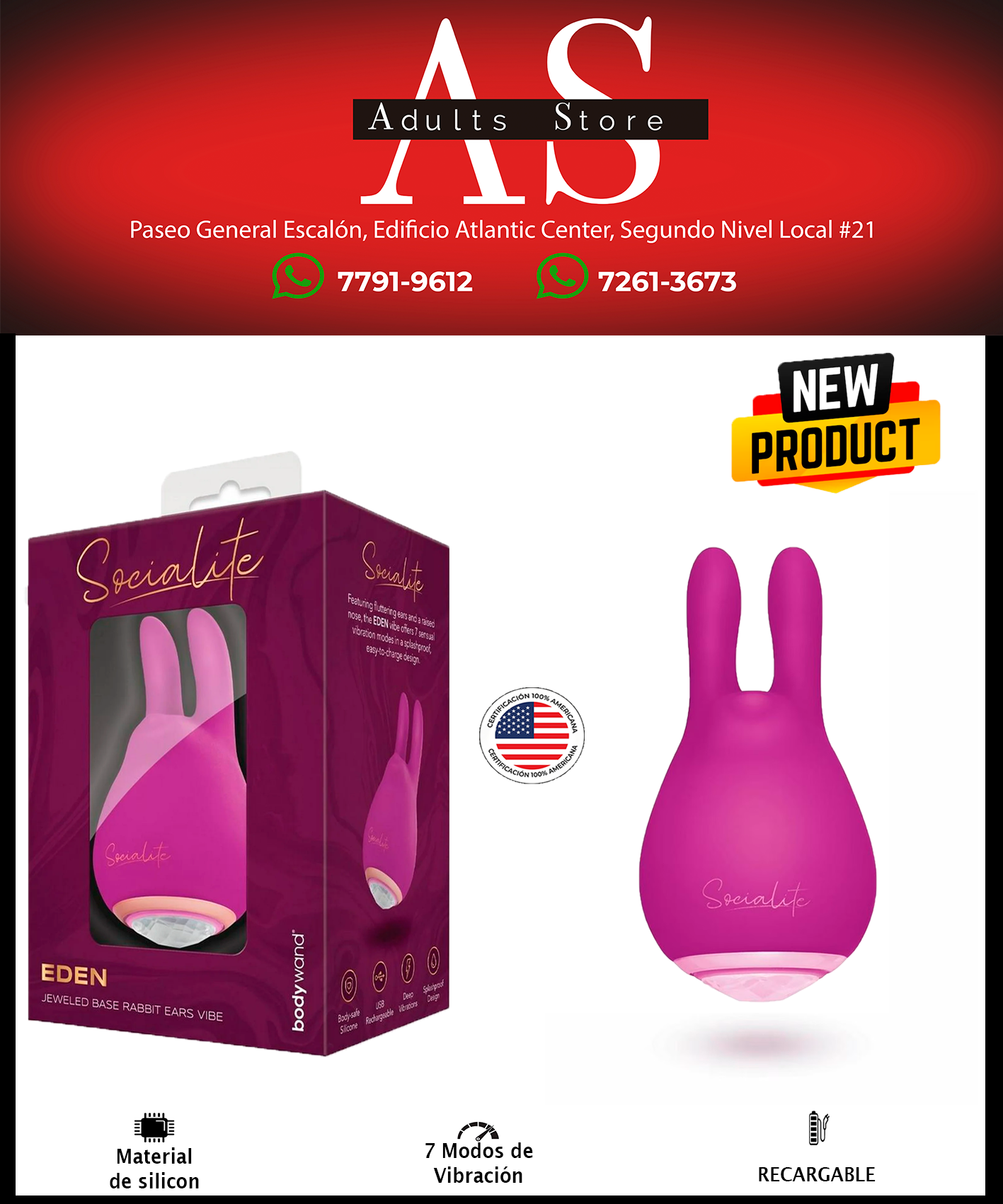 Estimulador Clitoral Socialite Eden