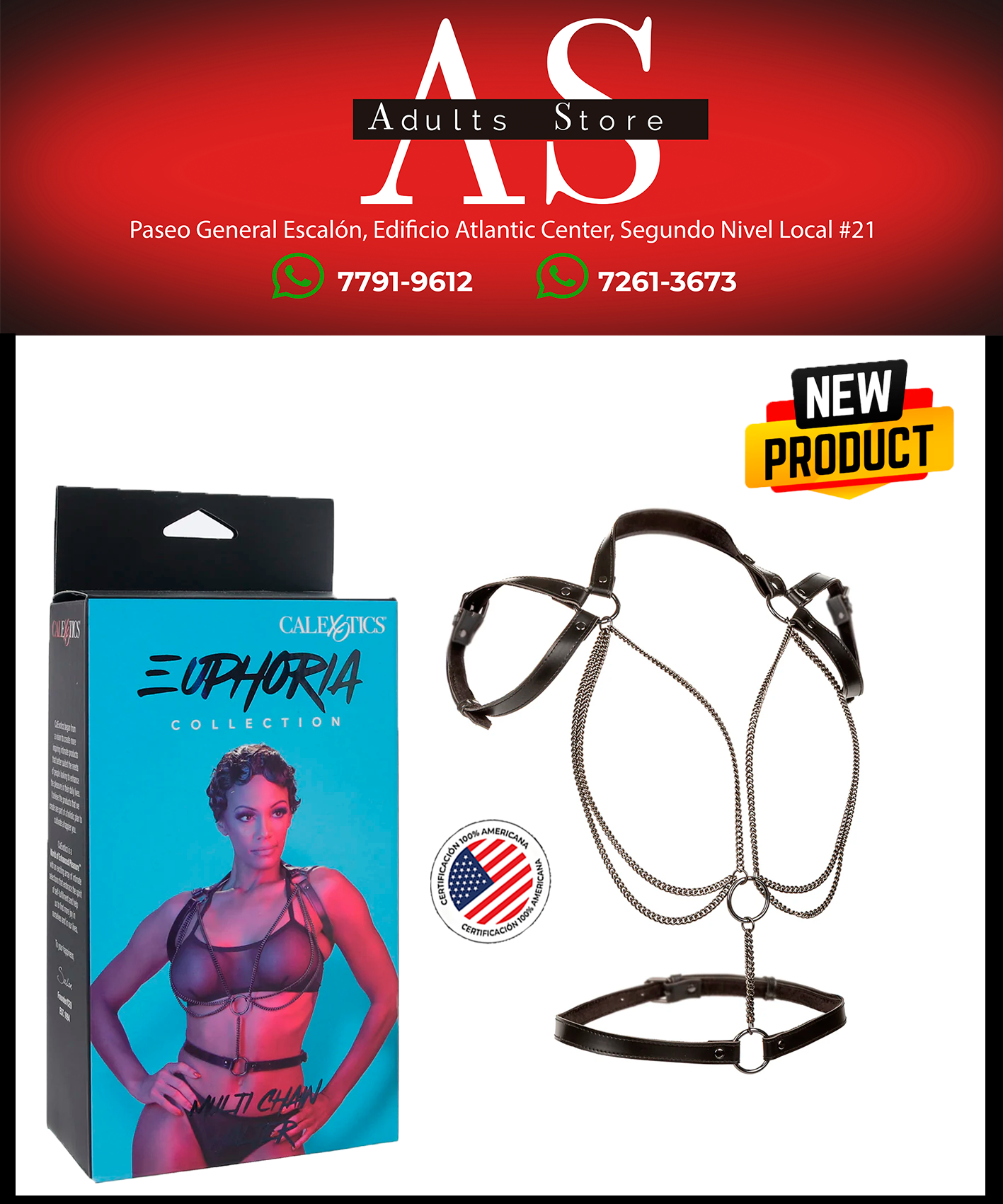 Fetish Calexotics Euphoria Multi Chain Halter