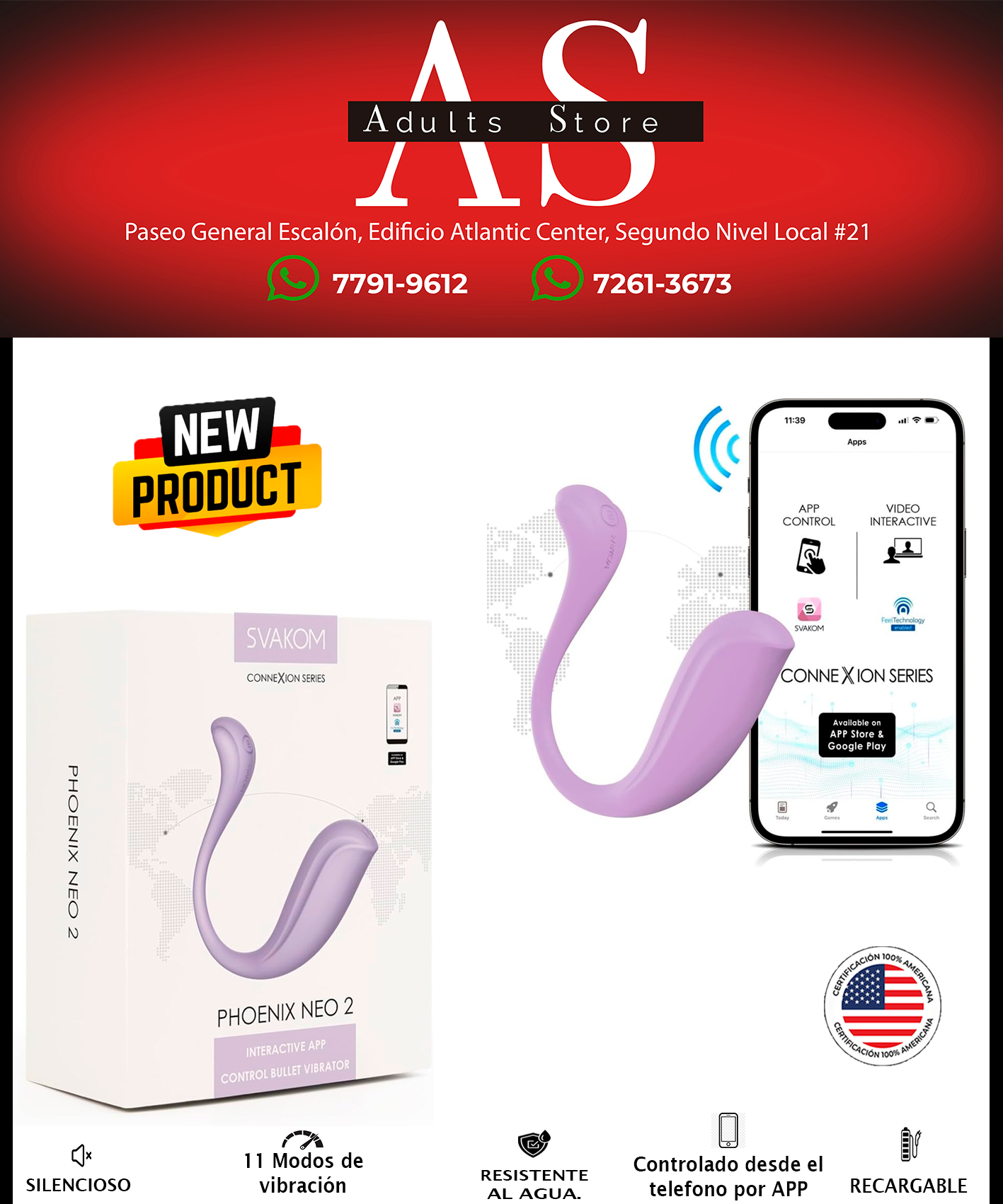 Estimulador Clitoral Svakom Phoenix Neo 2