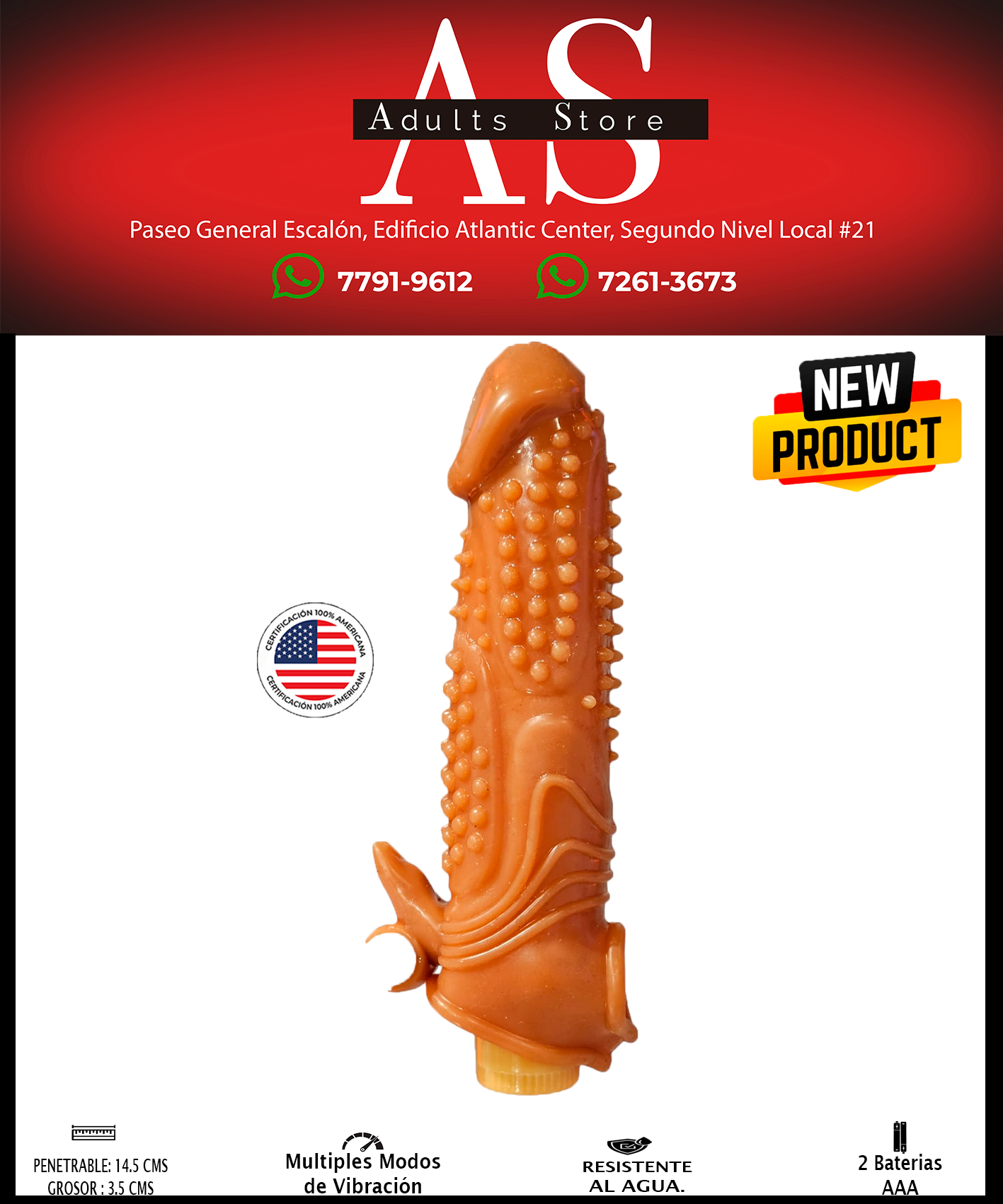 Funda Para Pene Texturizada Con Vibración