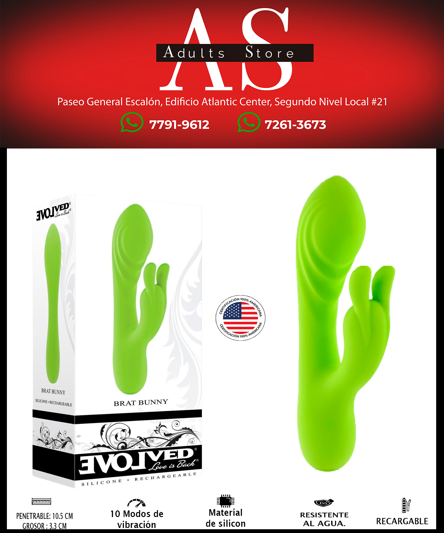 Vibrador Rabbit Evolved Brat Bunny