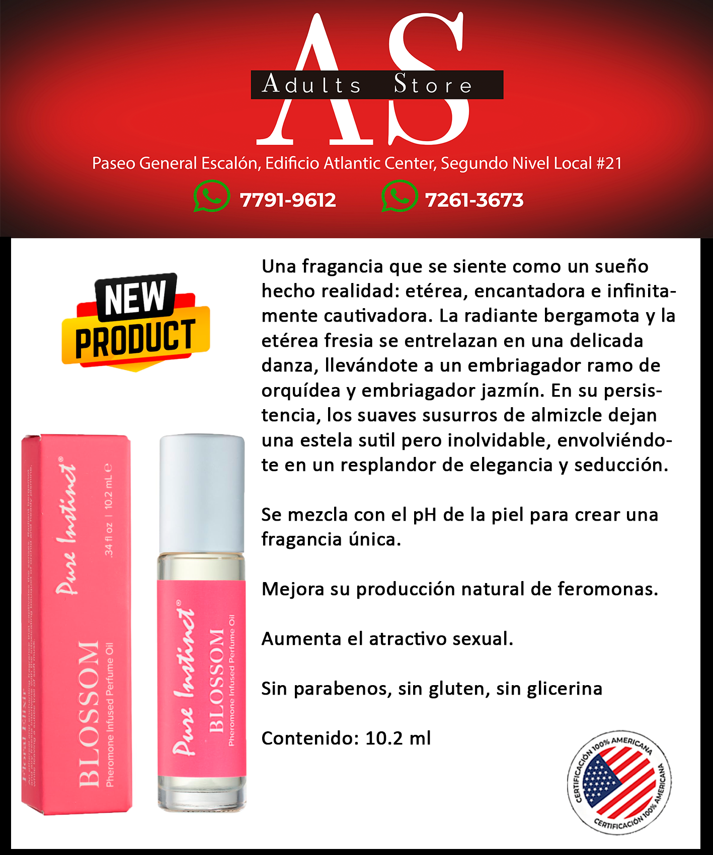 Loción Pure Instinct Blossom Femenina 10.2 ml