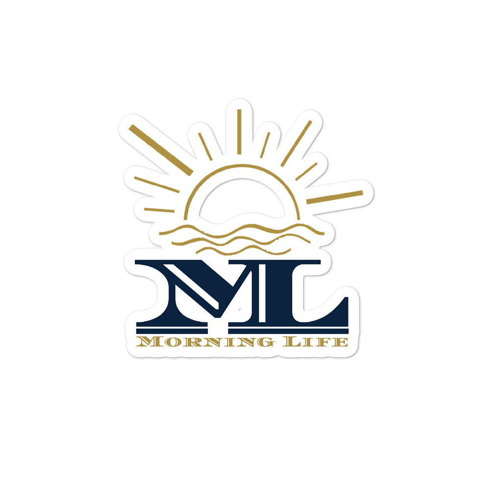 Thumbnail: ML Sunrise, Navy Icon Bubble-Free Stickers