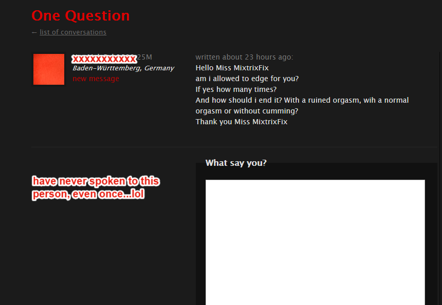 one question