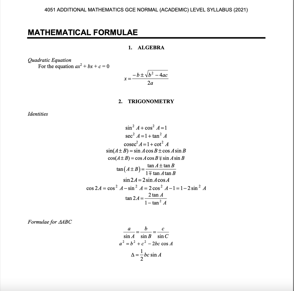 Free Secondary Math Notes | Secondary Math Tuition Center | Math Lobby ...