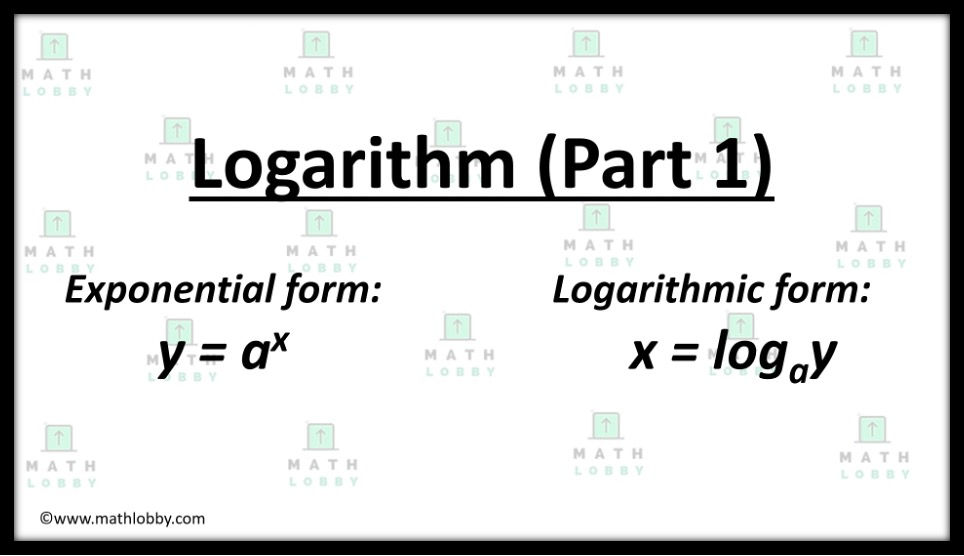 Logarithm Part 1