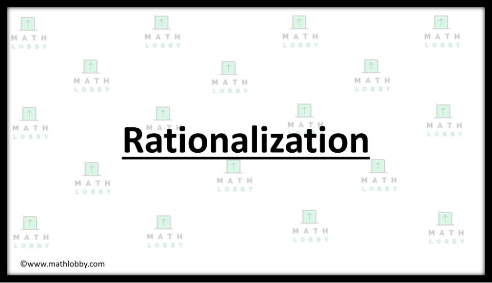 Surds Part 2- Rationalization