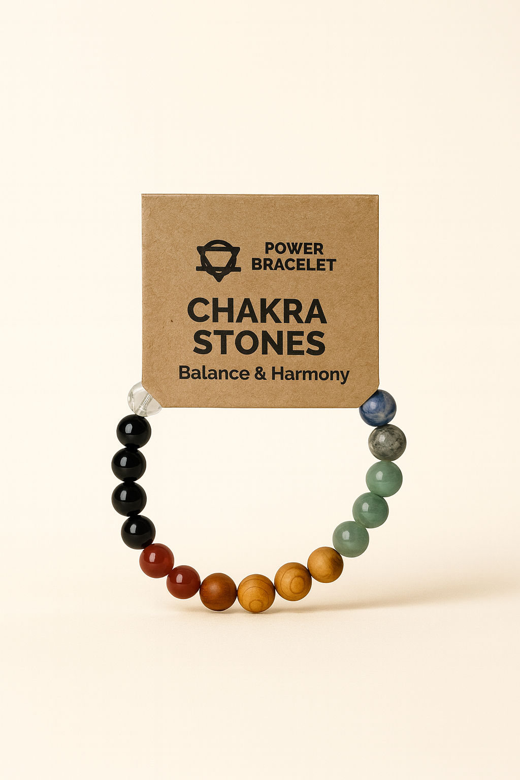Čakrový náramok zo 7 druhov prírodných kameňov na harmonizáciu energií