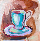 The Own Boss From Turkish Coffee Series, 2023
Göknil Gümüş Sungurtekin, Turkey
Oil on Canvas
15x15cm