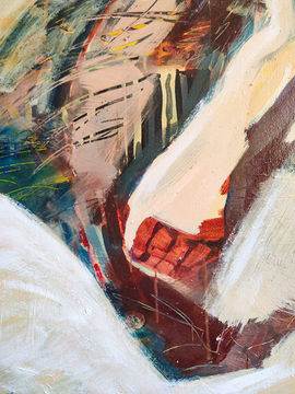 Operation 
By Göknil Gümüş Sungurtekin
Oil on Canvas
Size: 120 W x 140 H x 2.5 D cm

The artist was influenced by her mother's breast cancer surgery and created this work. For the artist at that time, it was merely an expression of the triumph of her mother, who had survived the disease. The artist's mother later finished her cancer treatment and recovered. At the beginning, the artist saw the trauma she experienced as a means of healing with love and as a non-professional method that led to acitation. After all, it is a moment between the painful and the observer, what is the benefit of showing this memory to others? However, as a result of in-depth thoughts about why she was painting, she decided to show the direction of art's experience, healing the past. Later, she focused on the power of art therapy with love. #pinkoctober #memesağlığı #womanpower #colorful #operation #expression #oilpaintingoncanvas #orginalartwork #artist #artworks #contemporaryart #artwork #contemporaryartist #conceptualart #expressionism #expressionist #oilpainting #painting #kunst #artcollector #arte #artgallery #artcurator #turkishartist #turkishpainter #goknilgumussungurtekin

Original Created: 1999
Subjects: People
Materials: Canvas
Styles: Abstrac Expressionism Fine Art Modern Abstract Expressionism
Mediums: Oil Acrylic


www.goknilgumussungurtekin.com