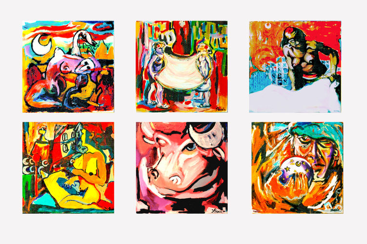 Mezzaluna 00 Composition 6 Pieces  Painting
Göknil Gümüş Sungurtekin

Turkey

Painting, Oil on Canvas

Size: 50 W x 50 H x 2.5 D cm  x 6  00 She has produced a range of works about pizza knives, halfmoon form's connotations .The her art works about with a critical perspective to concept of '' woman and service ''.