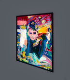 Audrey Hepburn - '' I Believe In Pink '' Series No:1 
By Göknil Gümüş Sungurtekin
Turkey
Painting, Oil on Paper
Size: 63 W x 83 H x 1.5 D cm