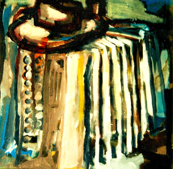 Accordion Series Composition I By Göknil Gümüş Sungurtekin Oil on Canvas Size: 50 W x 50 H x 3 D cm