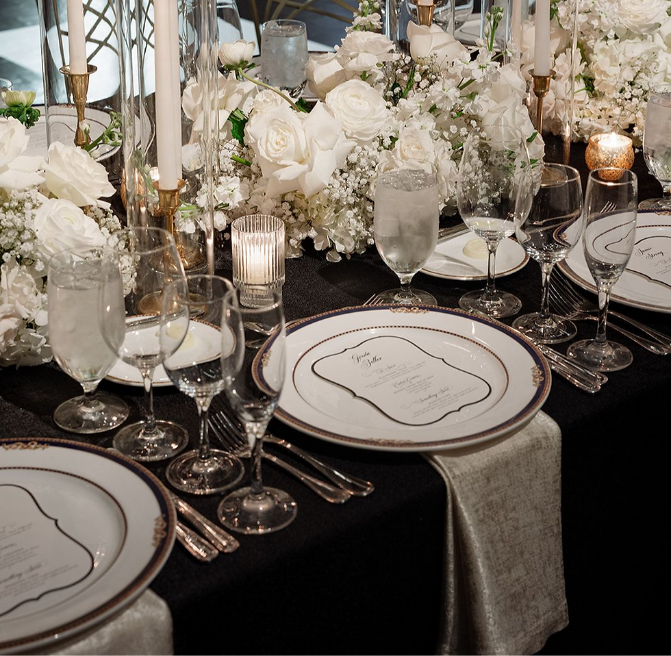 traditional die-cut wedding menu