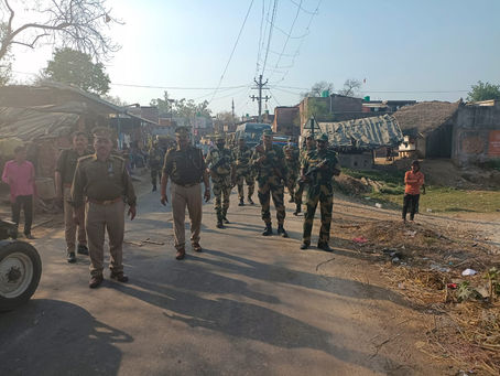 होली त्यौहार को शांति पूर्वक सम्पन्न कराने को लेकर निकाला रूट मार्च