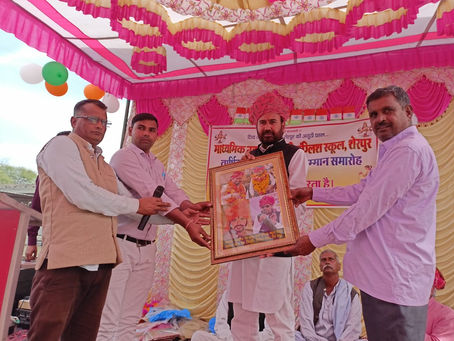 शेरपुर नवभारत स्कूल में वार्षिकोत्सव सम्मान समारोह में प्रतिभाओ को किया सम्मानित