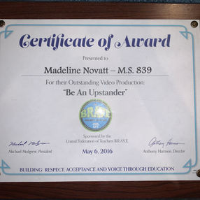 Be An Upstander Award