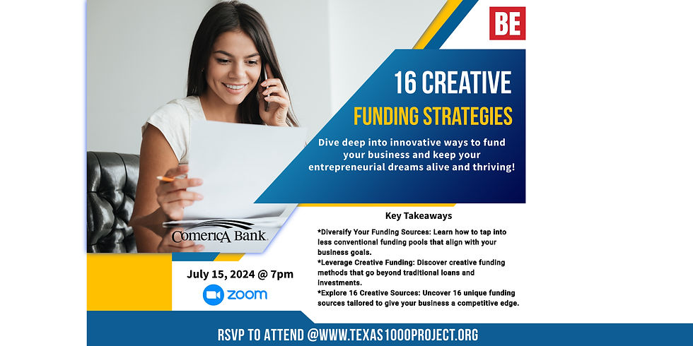 "16 Creative Funding Strategies" Virtual Class