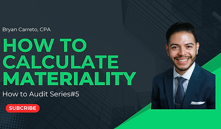 YouTube thumbnail of a video called "How To Calculate Materiality"