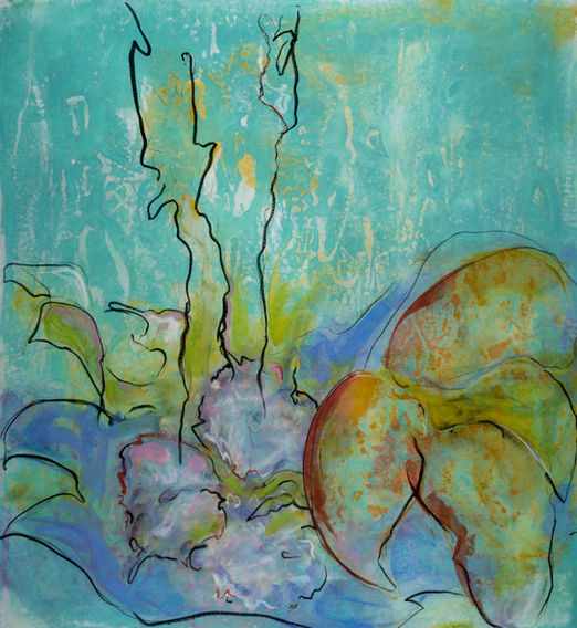 Blue Bowl  Encaustic Monotype  44 x 48_.jpeg