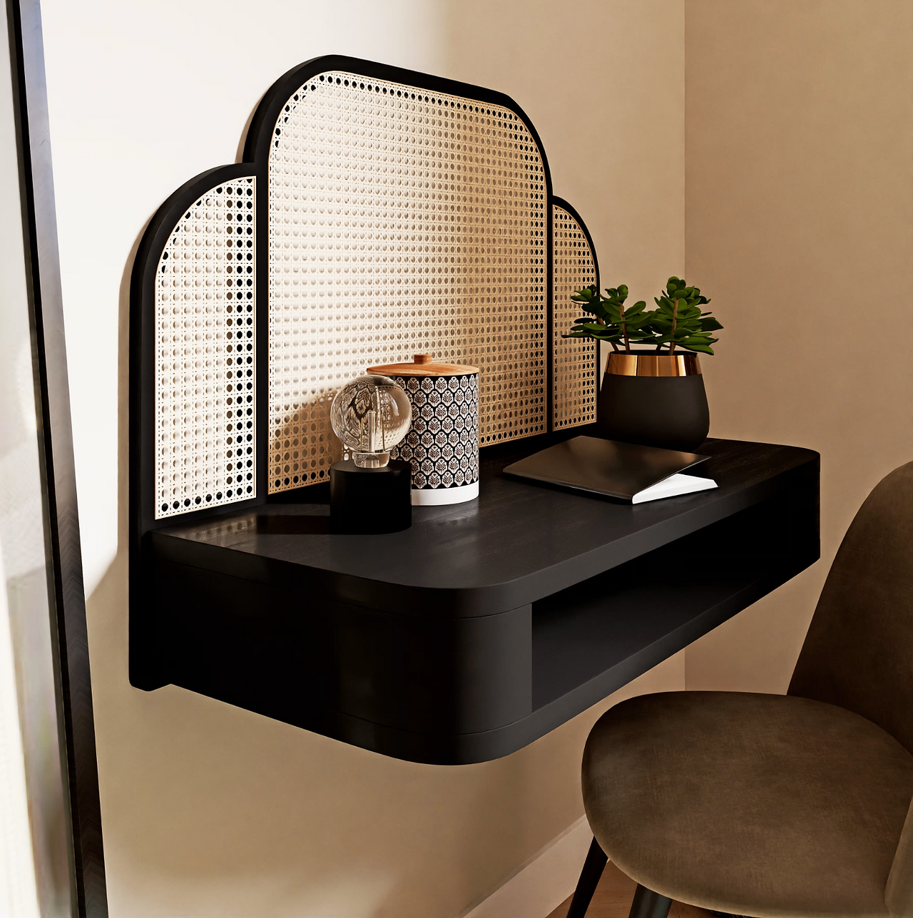 Bureau mural maisons du monde pour télétravailler dans sa chambre