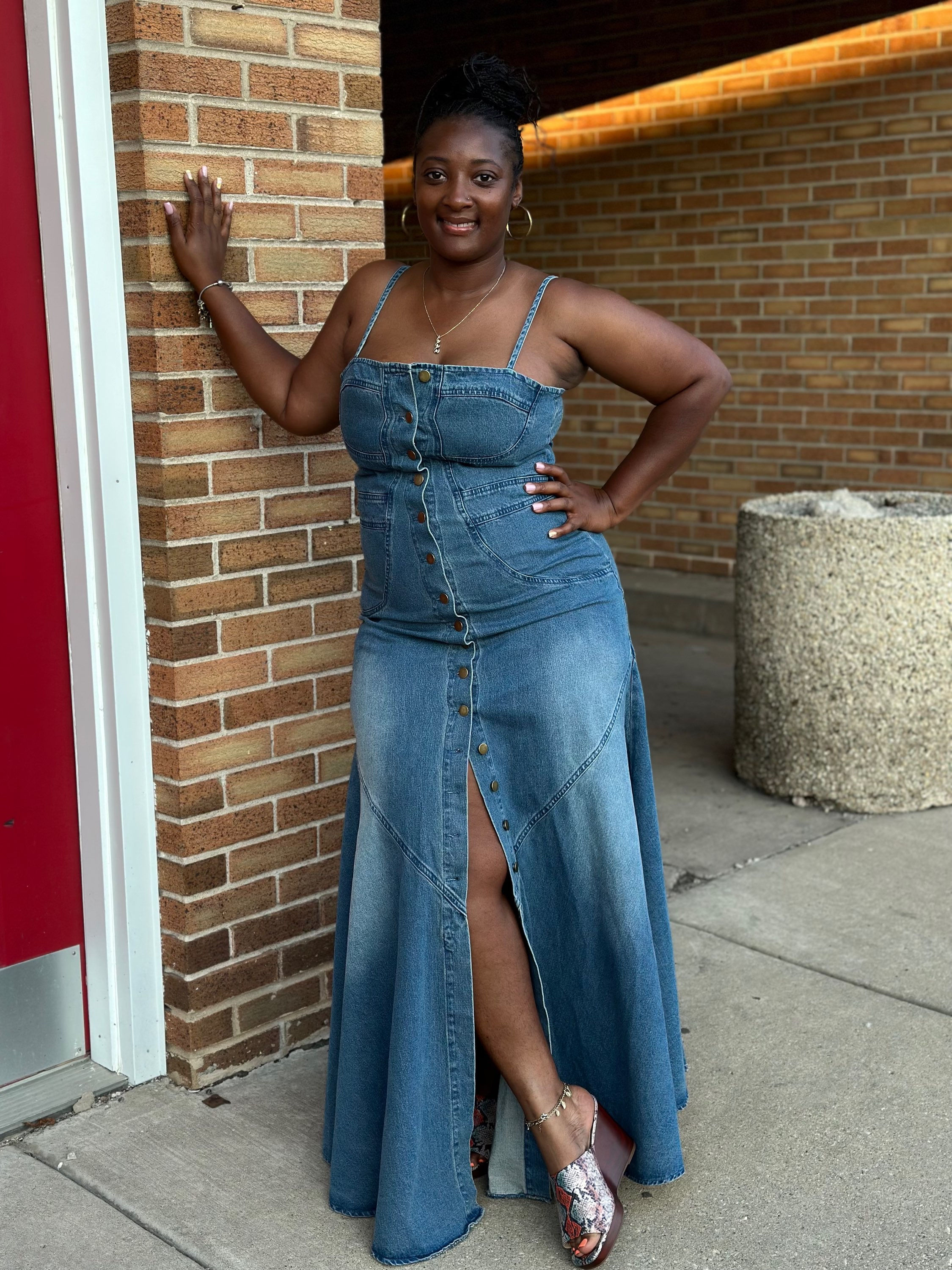 Denim maxi