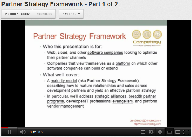 Partner Strategy Framework - YouTube Video